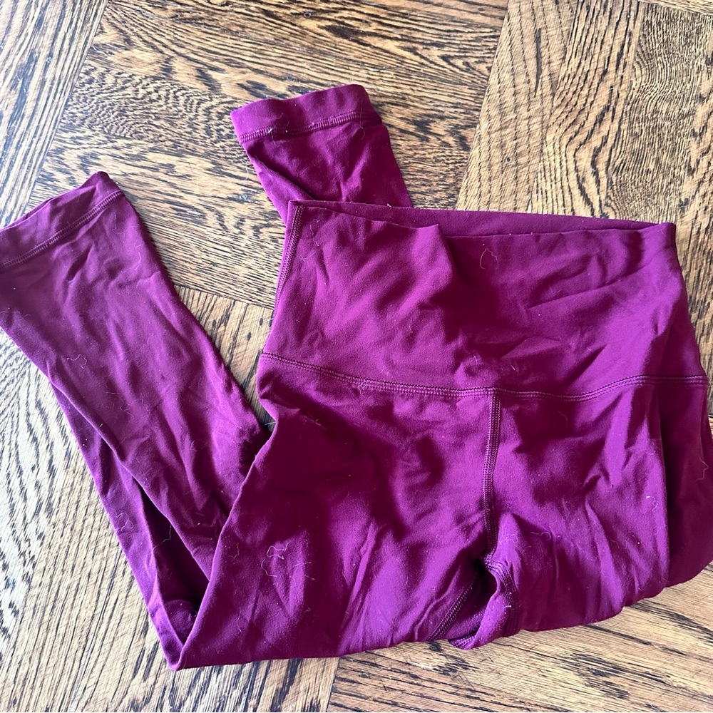 Lululemon Maroon Cropped Align Leggings Size 4